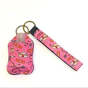 Wristlet with Refillable Bottle Sunscreen Lotion Hand Sanitizer
